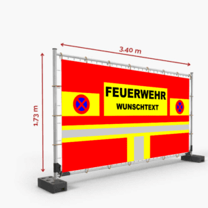 Feuerwehr Banner 340x173cm Frontlite