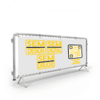 Banner für Absperrgitter Mesh 215cm x 73cm