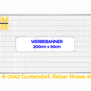 Mesh Werbebanner 200cm x 50cm