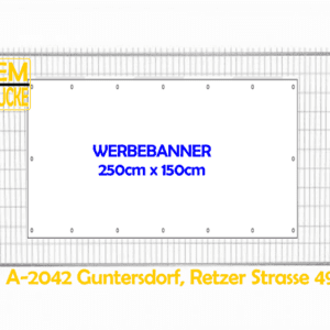 Mesh Werbebanner 250cm x 150cm