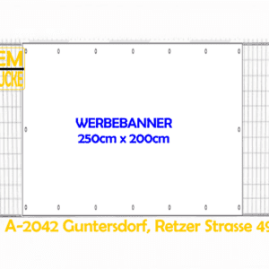Mesh Werbebanner 250cm x 200cm