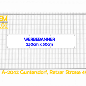 Mesh Werbebanner 250cm x 50cm
