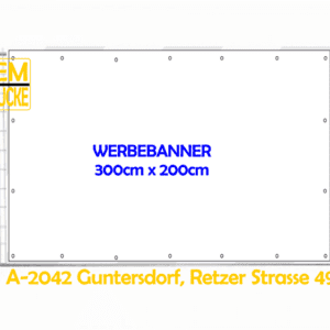 Mesh Werbebanner 300cm x 200cm