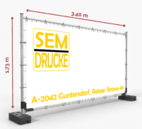 Mesh Bauzaunbanner 340cm x 173cm