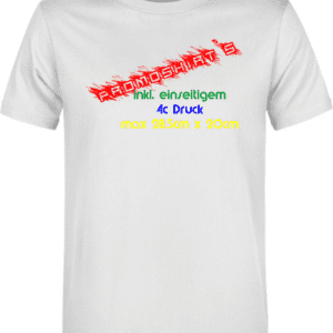 100 Stück Basic Promoshirts einseitig 4c Druck
