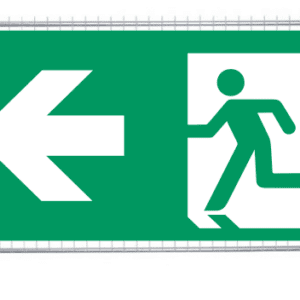 Notausgangsbanner Reflektierend pfeil links