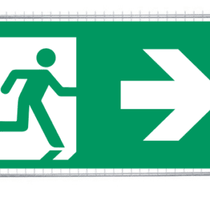 Notausgangsbanner Reflektierend pfeil rechts